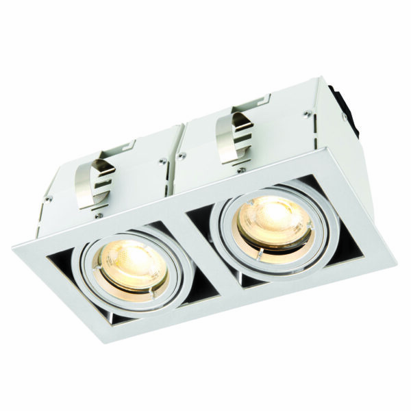 Saxby 78536 Saxby Garrix Silver Twin GU10 3