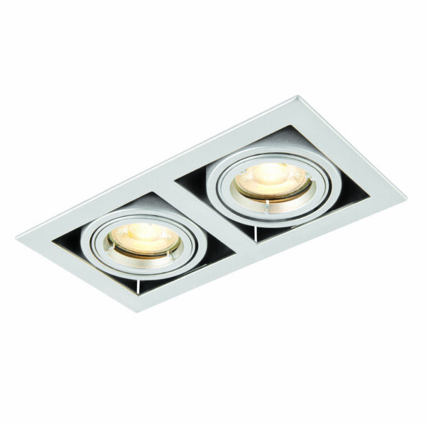 Saxby 78536 Saxby Garrix Silver Twin GU10 5