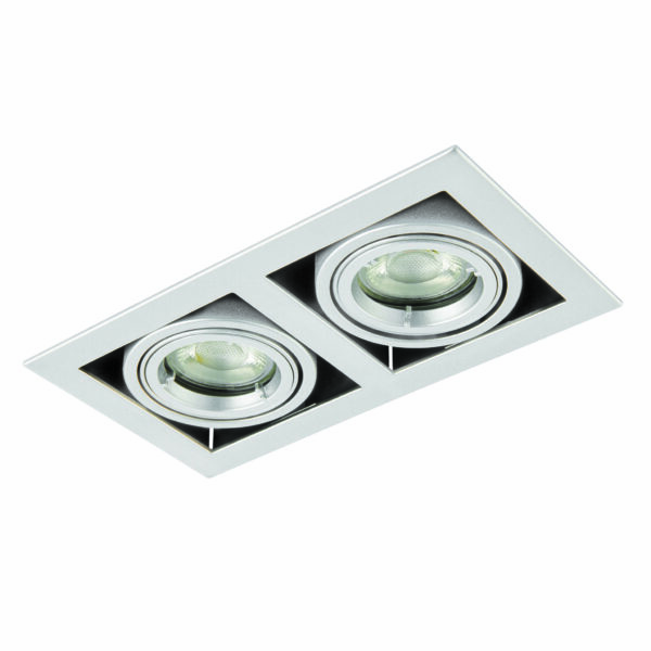 Saxby 78536 Saxby Garrix Silver Twin GU10 6