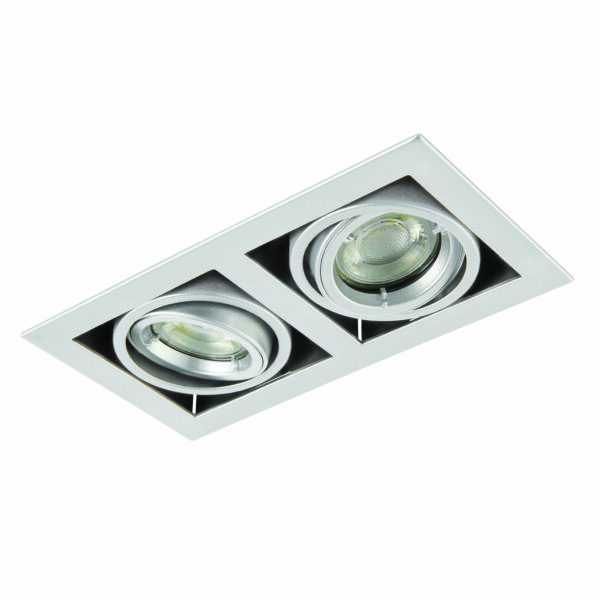 Saxby 78536 Saxby Garrix Silver Twin GU10 7