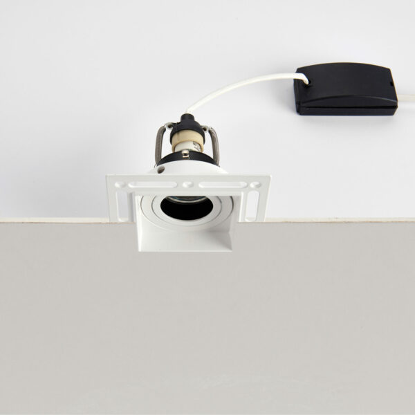 Saxby 78955 Saxby Trimless Downlight Square Matt White GU10 7
