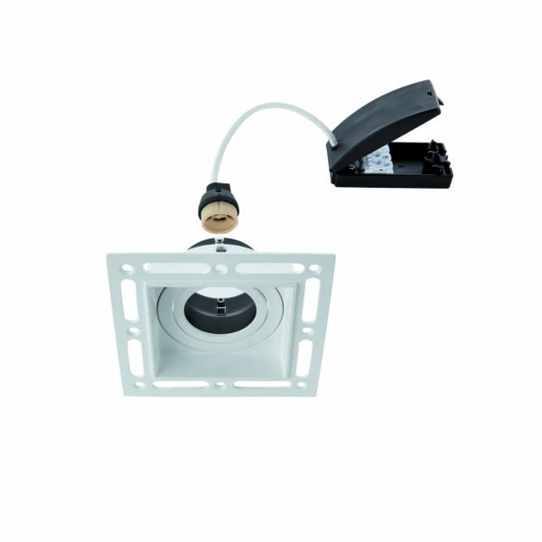 Saxby 78955 Saxby Trimless Downlight Square Matt White GU10 8