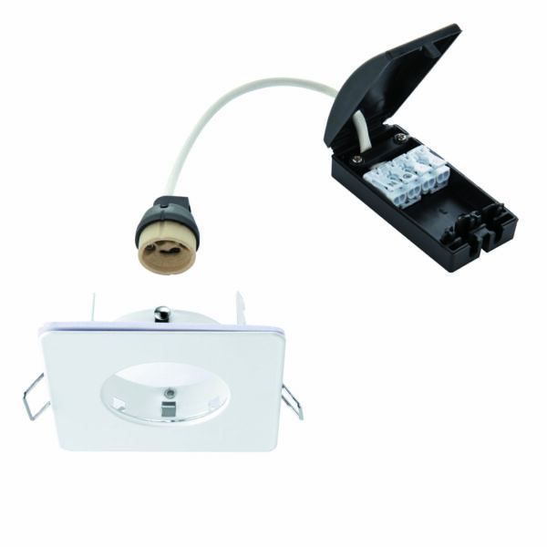 Saxby 80244 Saxby Speculo Square IP65 GU10 Matt White 5