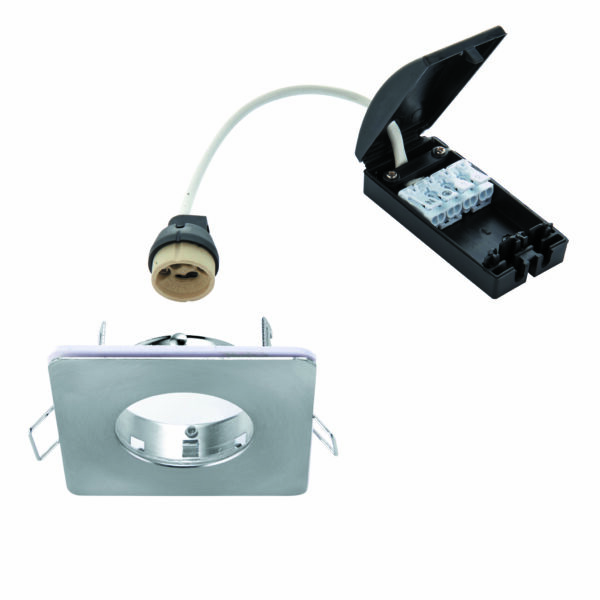 Saxby 80245 Saxby Speculo Square IP65 GU10 Brushed Chrome 5
