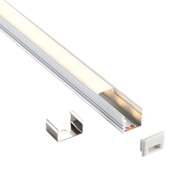 Saxby 80498 Saxby Rigel Surface Aluminium Profile/Extrusion - 2m Silver 8