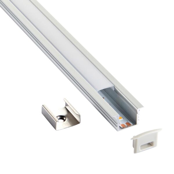 Saxby 80499 Saxby Rigel Recessed Aluminium Profile/Extrusion - 2m Silver 7