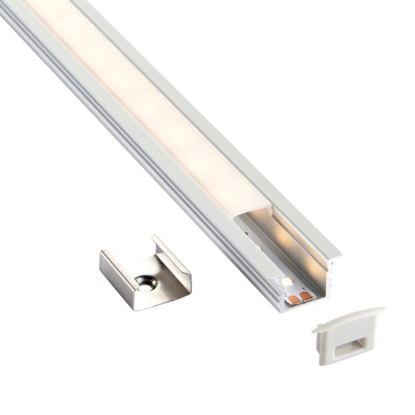 Saxby 80499 Saxby Rigel Recessed Aluminium Profile/Extrusion - 2m Silver 8