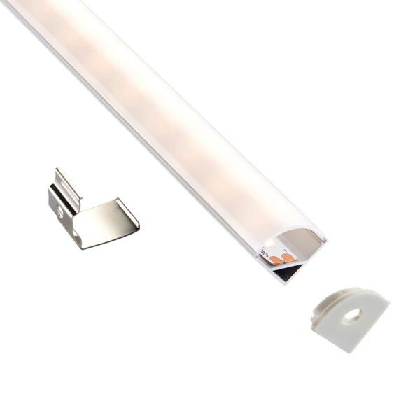 Saxby 80501 Saxby Rigel Corner Aluminium Profile/Extrusion - 2m Silver 8
