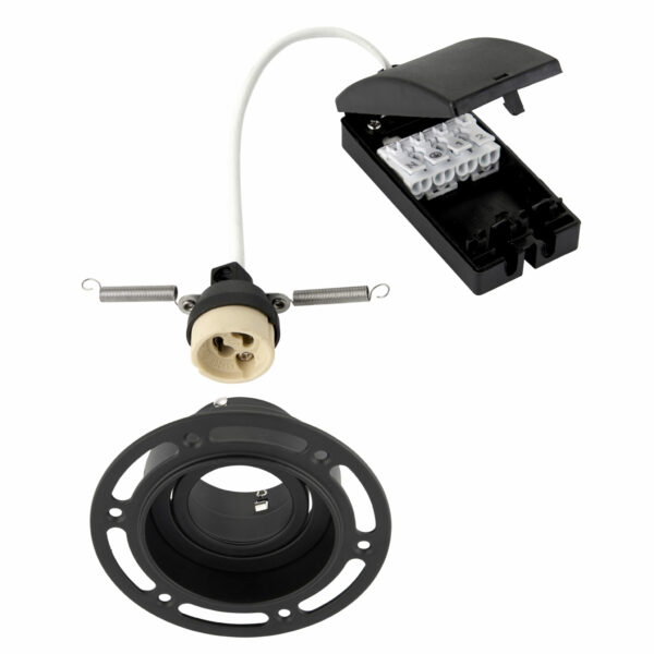 Saxby 92538 Saxby Trimless Downlight Round Black GU10 8