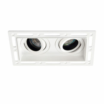 Saxby 94754 Saxby Trimless Downlight Twin Matt White GU10 2