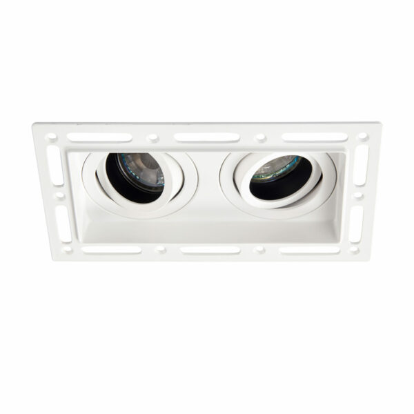 Saxby 94754 Saxby Trimless Downlight Twin Matt White GU10 2