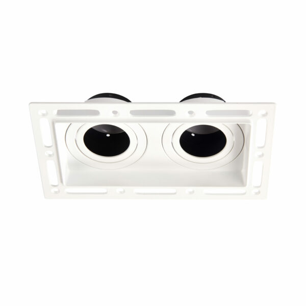 Saxby 94754 Saxby Trimless Downlight Twin Matt White GU10 4