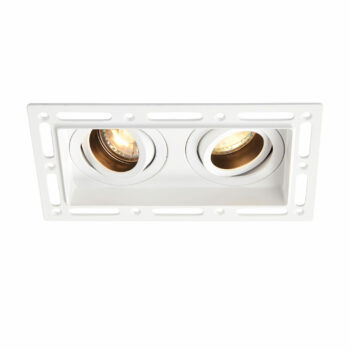 Saxby 94754 Saxby Trimless Downlight Twin Matt White GU10 1