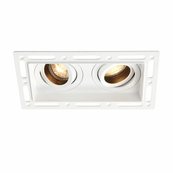 Saxby 94754 Saxby Trimless Downlight Twin Matt White GU10 1