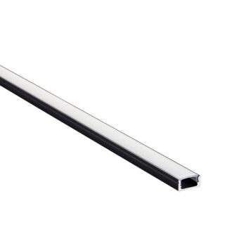 Saxby 94946 Saxby RigelSLIM Surface Aluminium Profile/Extrusion - 2m Black 1