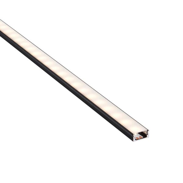 Saxby 94946 Saxby RigelSLIM Surface Aluminium Profile/Extrusion - 2m Black 6