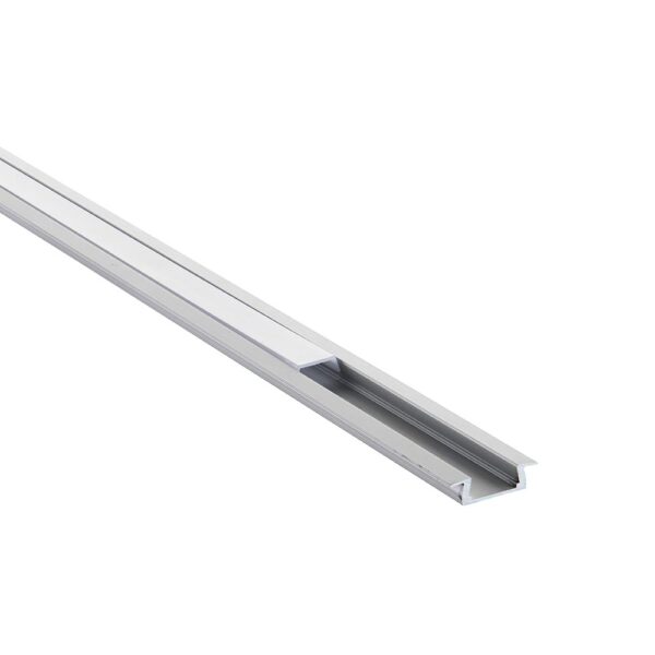 Saxby 94947 Saxby Lighting Rigel SLIM Recessed 2m Aluminium Profile / Extrusion Silver 2