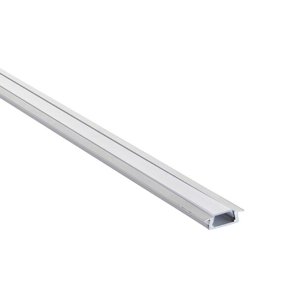 Saxby 94947 Saxby Lighting Rigel SLIM Recessed 2m Aluminium Profile / Extrusion Silver 1