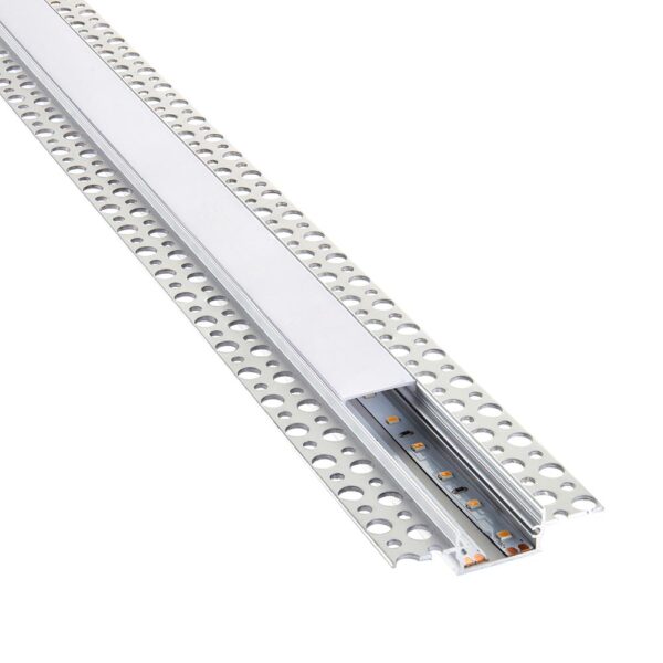 Saxby 94948 Saxby Rigel Plaster-in Wide Aluminium Profile/Extrusion - 2m Silver 3