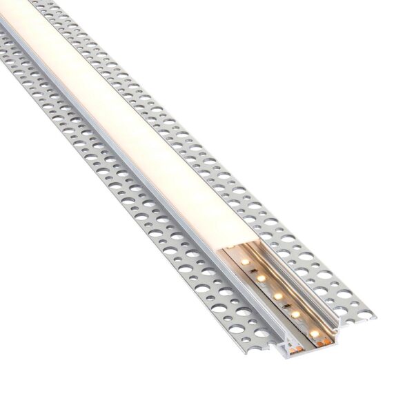 Saxby 94948 Saxby Rigel Plaster-in Wide Aluminium Profile/Extrusion - 2m Silver 4