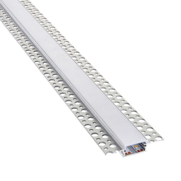 Saxby 94948 Saxby Rigel Plaster-in Wide Aluminium Profile/Extrusion - 2m Silver 5