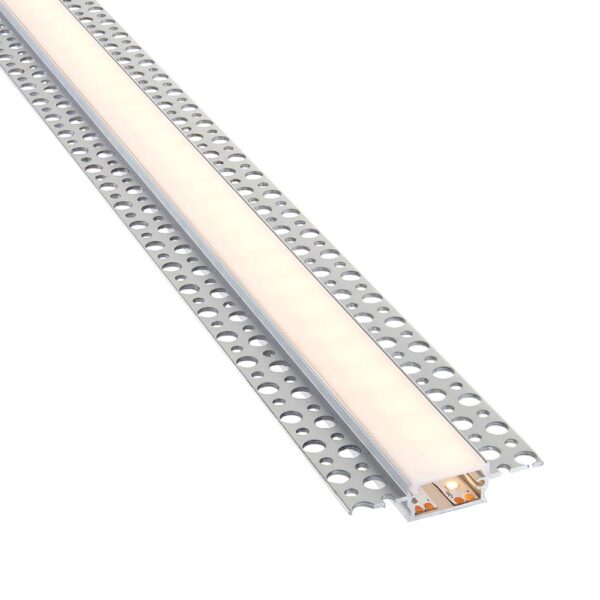 Saxby 94948 Saxby Rigel Plaster-in Wide Aluminium Profile/Extrusion - 2m Silver 6