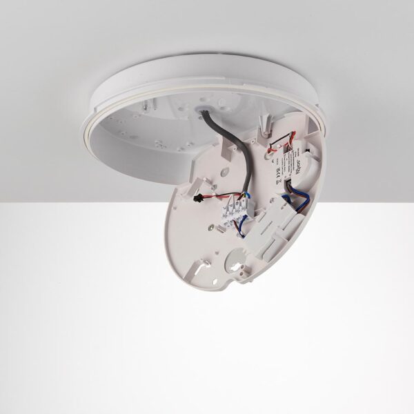 Saxby 95541 Saxby HeroPro CCT Tri Wattage LED Bulkhead Microwave - 18W 3000K/4000K/6000K 3