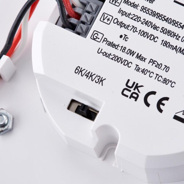Saxby 95541 Saxby HeroPro CCT Tri Wattage LED Bulkhead Microwave - 18W 3000K/4000K/6000K 5