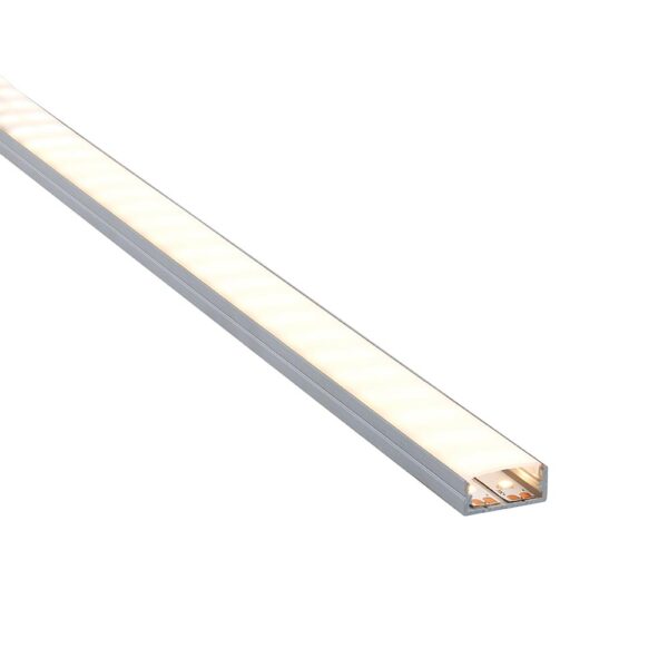 Saxby 97735 Saxby RigelSLIM Surface Wide Aluminium Profile/Extrusion - 2m Silver 4