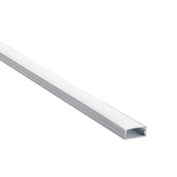 Saxby 97735 Saxby RigelSLIM Surface Wide Aluminium Profile/Extrusion - 2m Silver 1