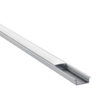 Saxby 97736 Saxby RigelSLIM Recessed Wide Aluminium Profile/Extrusion - 2m Silver 2