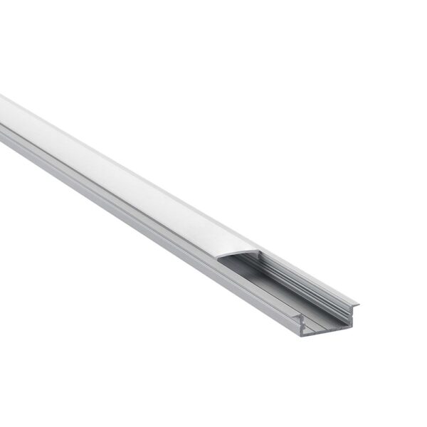 Saxby 97736 Saxby RigelSLIM Recessed Wide Aluminium Profile/Extrusion - 2m Silver 2