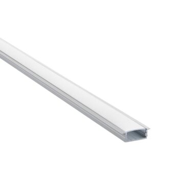 Saxby 97736 Saxby RigelSLIM Recessed Wide Aluminium Profile/Extrusion - 2m Silver 1