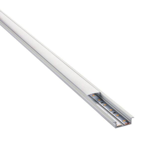 Saxby 97736 Saxby RigelSLIM Recessed Wide Aluminium Profile/Extrusion - 2m Silver 5
