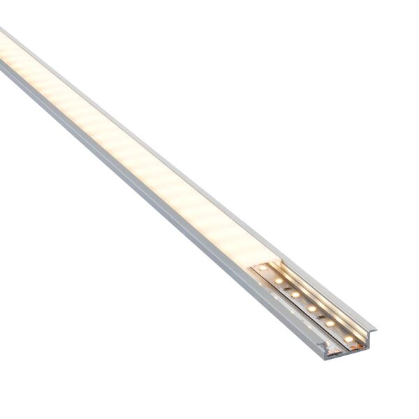 Saxby 97736 Saxby RigelSLIM Recessed Wide Aluminium Profile/Extrusion - 2m Silver 6