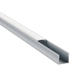 Saxby 97738 Saxby Rigel Surface Wide Aluminium Profile/Extrusion - 2m Silver 2