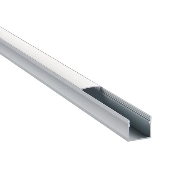 Saxby 97738 Saxby Rigel Surface Wide Aluminium Profile/Extrusion - 2m Silver 2