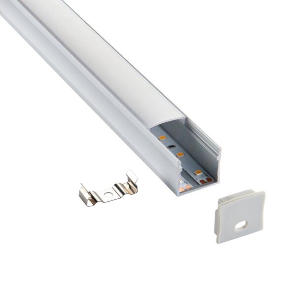 Saxby 97738 Saxby Rigel Surface Wide Aluminium Profile/Extrusion - 2m Silver 7
