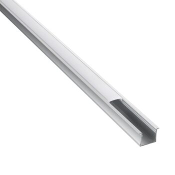 Saxby 97739 Saxby Rigel Recessed Wide Aluminium Profile/Extrusion - 2m Silver 2