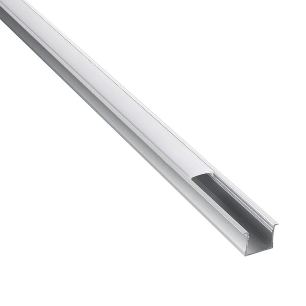 Saxby 97739 Saxby Rigel Recessed Wide Aluminium Profile/Extrusion - 2m Silver 2