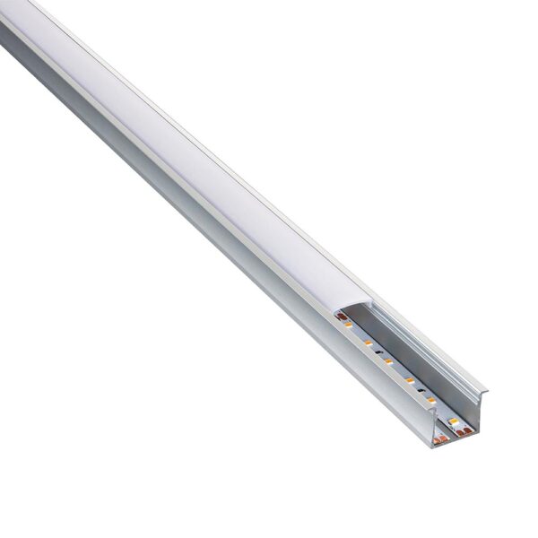 Saxby 97739 Saxby Rigel Recessed Wide Aluminium Profile/Extrusion - 2m Silver 3