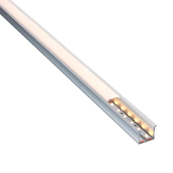 Saxby 97739 Saxby Rigel Recessed Wide Aluminium Profile/Extrusion - 2m Silver 4