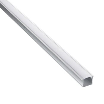 Saxby 97739 Saxby Rigel Recessed Wide Aluminium Profile/Extrusion - 2m Silver 1