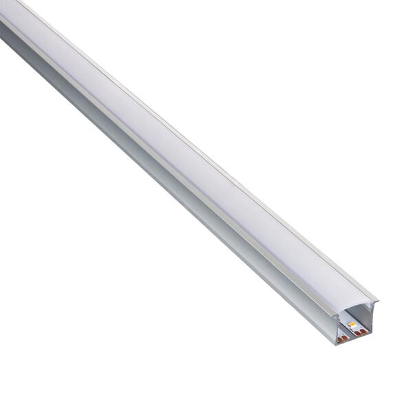 Saxby 97739 Saxby Rigel Recessed Wide Aluminium Profile/Extrusion - 2m Silver 5