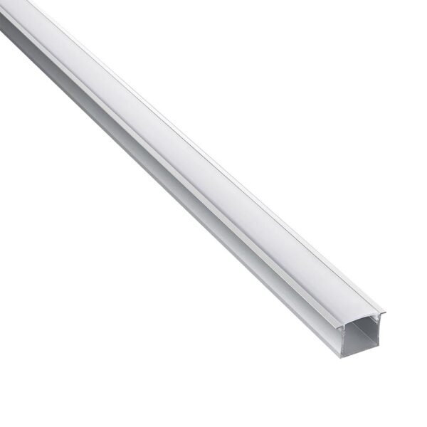 Saxby 97739 Saxby Rigel Recessed Wide Aluminium Profile/Extrusion - 2m Silver 1