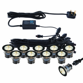 Saxby 99765 Saxby IkonPRO CCT 3000K/4000K 35mm kit black IP67 0.75W - Clear