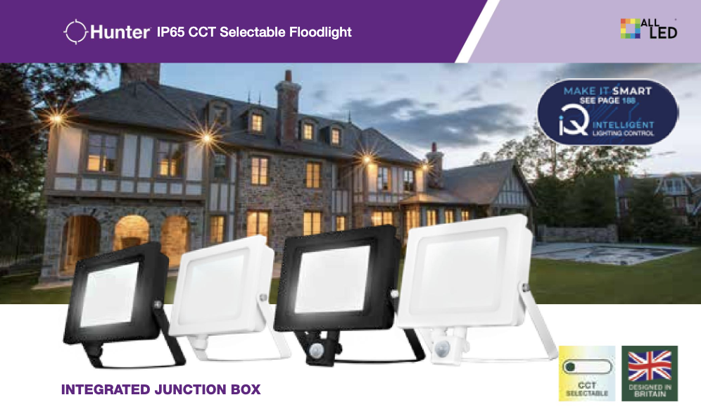 One of the standout features of the Hunter Range is its IP65 rating, which makes these floodlights resistant to water and dust. Whether you’re dealing with rain, snow, or harsh sunlight, these lights continue to perform reliably. This makes them perfect for illuminating driveways, gardens, parking areas, and building exteriors.
