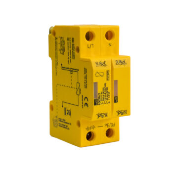 Surge Devices 10020/2 Surge Devices Type 1+2+3 25kA Single Phase Lightning and Surge Arrester with Indication