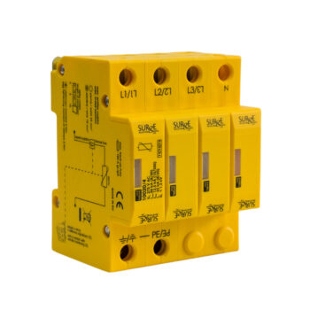 Surge Devices 10020/4 Surge Devices Type 1+2+3 50kA 3 Phase Lightning and Surge Arrester with Indication