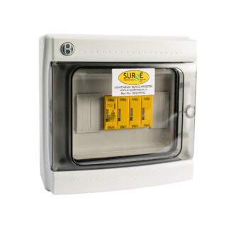 Surge Devices 10020/4ENC Surge Devices Type 1+2+3 50kA 3 Phase Lightning and Surge Arrester with Indication in IP65 Polycarbonate Enclosure